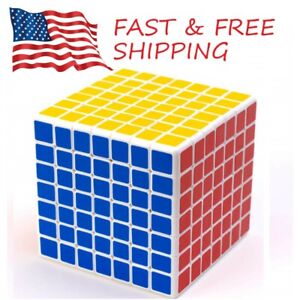 ShengShou 7x7 3inch Speed Cube White Twisty Magic Puzzle USA SELLER