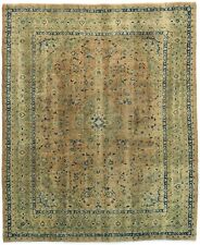 Floral Medallion Distressed Vintage 10X12 Oriental Area Rug Muted Antique Carpet