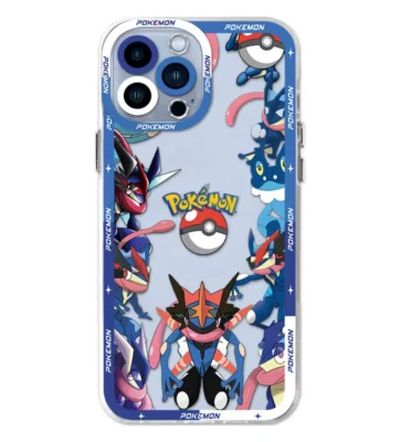 Capa telefone Pokemon Greninja para iPhone 15 14 13 12 Pro/Pro Max. Estojo transparente - Imagem 1 de 3