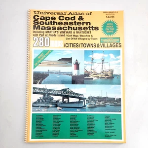 Spiral Bound Map Book Universal Atlas Cape Cod Mass Nantucket Martha's Vineyard - Picture 1 of 5