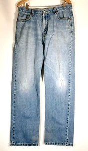 Levi's 505 Straight Leg Jeans Mens Size 36x32 (actual 35x31) Worn Distressed - Picture 1 of 17
