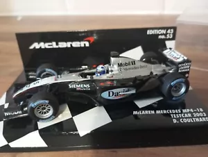 MINICHAMPS MCLAREN MERCEDES MP4-18 TESTCAR DAVID COULTHARD MODELLINO AUTO SCALA 1:43 - Foto 1 di 6