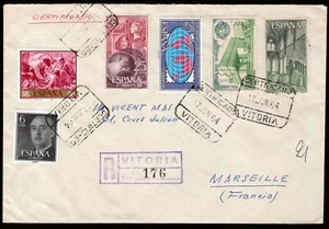 Álava - Edi o 1590,1572..- Sobre Mat "Certificado 17/6/64 - Vitoria" a Francia - Imagen 1 de 1