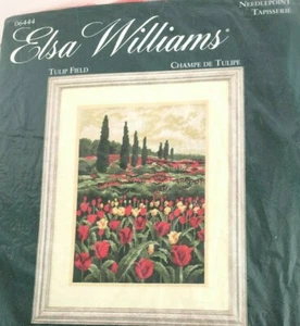 JCA Elsa Williams Tulip Field Needlepoint Tapestry Kit 10x14 in 06444 Pate Vtg - Picture 1 of 5