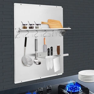 Salpicadero de cocina comercial con estante de almacenamiento montaje en pared - Imagen 1 de 18