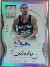 ┥ 2012-13 Elite Series Status Autographs #13 Nando De Colo/25 ASVEL Spurs 