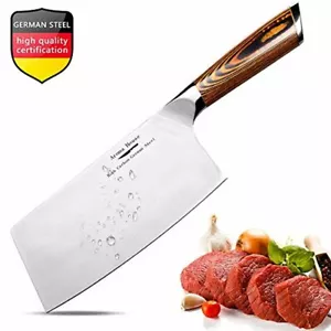 Fleischerbeil 7" Gemüse Metzger Kochmesser Deutsch High Carbon Edelstahl - Bild 1 von 7