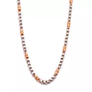 20 Zoll Herren Figaro Stil Kette massiv 18K Rotgold 3,3 mm massiv 950 Platin - Bild 1 von 5
