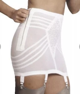 New Shapette by Rago Open Bottom Firm Shaping Girdle White Metal Zipper 46 8X - Picture 1 of 12