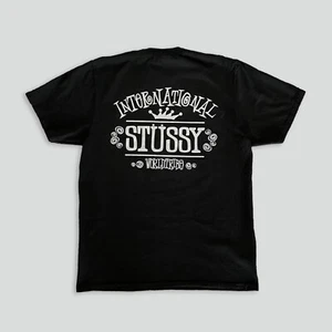 Stussy Worldwide Pigment Dyed Tee Black (FW24) - Size M - NEW - Foto 1 di 8