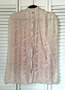 Vintage 60s 70s Handmade Pink Floral Garment Bag - Picture 1 of 8