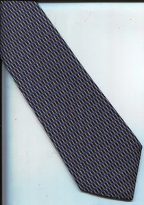 NEU KLASSISCHE WOODWARD KRAWATTE AUS 100 % SEIDE SCHWARZ SILBER BLAU URLAUBSGESCHENK - Bild 1 von 1