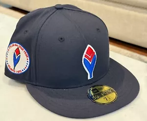 NWT New Era 59fifty Atlanta Braves Navy Feather Sz 7 1/8 1972 All Star Icy UV - Picture 1 of 3
