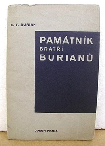 Pamatnik Bratri Burianu In Memory of Brothers Burian by E. F. Burian 1929 Czech - Picture 1 of 1