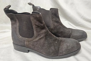Clarks Chelsea Wildleder Stiefel Herren 10,5 Braun Leder Zum Überziehen Knöchelkappe Zehe Schuhe - Bild 1 von 8