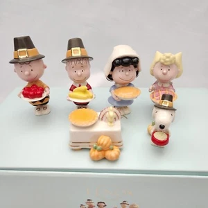 Lenox Peanuts Thanksgiving Figurines Set 6 Pieces Brand New 2024 Holidays Decor - Picture 1 of 15