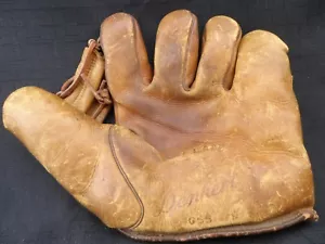 Vintage Chet Laabs DENKERT split finger model G55 baseball glove RARE - Picture 1 of 4