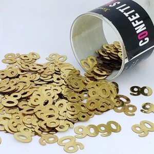 Confetti Number 90 Gold - 2 Pchs or 1/2 lbs - FREE SHIP (7707) - Picture 1 of 15