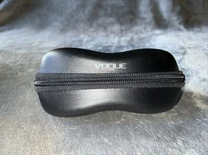 VOGUE Sunglasses & Glasses Semi Hard Case Black Zipper Closure Hard Case New - Picture 1 of 6