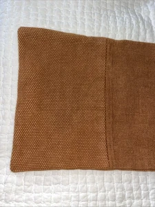 West Elm Lumbar Pillow Cover in Jute Cotton Fabric Copper 12x46" NWT - Picture 1 of 10
