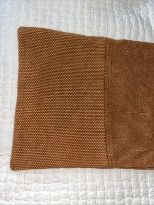 West Elm Lumbar Pillow Cover in Jute Cotton Fabric Copper 12x46" NWT - Image 1 of 4