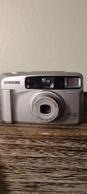 Vintage Samsung Máxima Zoom 80 Ti Point & Shoot 35mm.  Cámara. ¡Probado! Foto 1 de 4