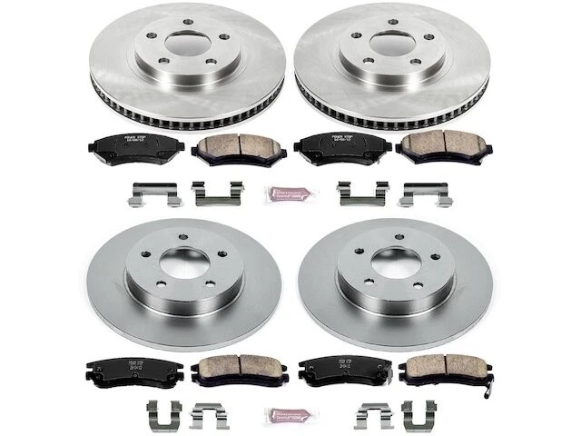 Kit de pastillas de freno y rotor delanteras y traseras para Oldsmobile Aurora CM645TM Foto 1 de 1