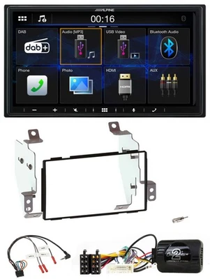 Alpine Bluetooth 2DIN Lenkrad DAB USB Autoradio für Nissan Note E11 2009-2013 - Bild 1 von 4