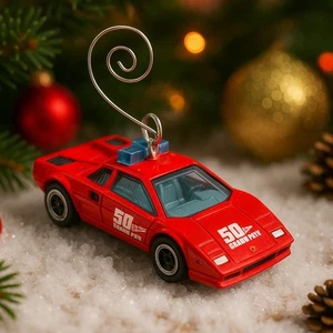 Custom Lamborghini Countach Police Pace Car Ornament Diecast Hot Wheels Car - Picture 1 of 5
