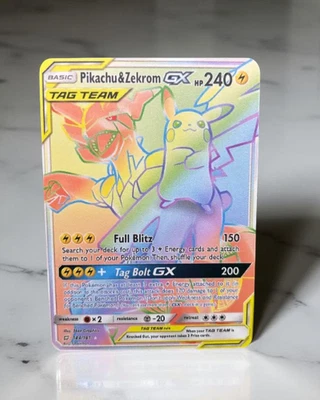 Pikachu & Zekrom Tag Team Gold Metal Pokemon Card Collectible Gift/Display - Image 1 of 2