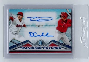2020 Bowman Chrome Reid Detmers Auto 01/99 David Calabrese Dual Autograph Angels - Picture 1 of 2