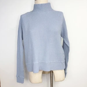 The North Face Waffel Langarm Mock Neck Chabot Folk Blue Größe Medium - Bild 1 von 8