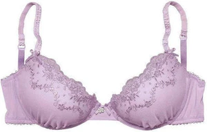 NEU: LILA FLIEDER! SCHALEN BH bestickter TÜLL + STRASS 70 B PETITE FLEUR *484242 - Bild 1 von 8