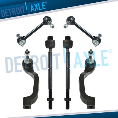 6pc Inner Outer Tie Rods+Sway Bars for Ford Lincoln LS 00-02 2003 2004 2005 2006 - Image 1 of 4