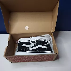 Scarpe VANS Old Skool nere bianche tela bambini bambini piccoli/grandi ragazzi ragazze taglia 11 - Foto 1 di 9