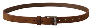 DOLCE & GABBANA Belt Brown Logo Engraved Metal Waist Buckle s. 90cm/36in - Picture 1 of 8