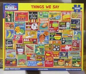 THINGS WE SAY - Complete - WHITE MOUNTAIN PUZZLE - Picture 1 of 2