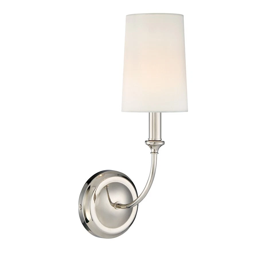 Crystorama Sylvan 1 Light Polished Nickel Sconce - 2241-PN - Image 1 of 1