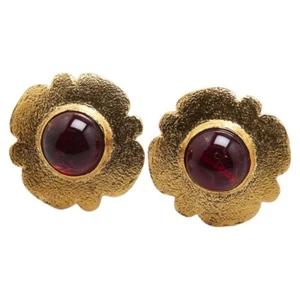 CHANEL Vintage Blumenmotiv Blumen Ohrring Damen 【Gebraucht】 - Bild 1 von 5