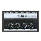MH400 Ultra Low-Noise 4-Channel Line Mixer  Audio Mixer with 1/4-inch K5W5