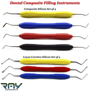 Instrumentos de colocación de compuestos dentales mango de silicona restaurador relleno Lucas - Imagen 1 de 3