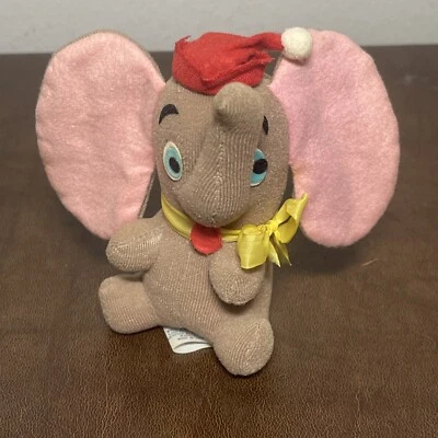VTG 1960's Walt Disney Productions DUMBO Sawdust Plush EUC 5.5" - Image 1 of 4