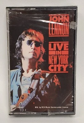 Rare JOHN LENNON LIVE Cassette Tape IN NYC  1972 Classic Rock SEALED (1986) - Image 1 of 4