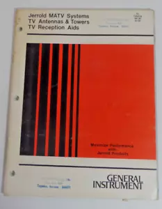 Genral Instrument Jerrold MATV systems TV antennas towers reception aids catalog - Picture 1 of 1