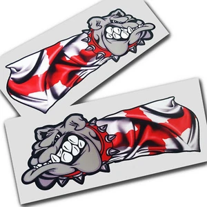 Britannique Buffles Chien Angleterre Union Drapeau Autocollants Graphiques X 2 - Bild 1 von 3