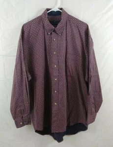 Vtg Enro Mens Shirt Large Long Sleeve Button Front Cotton Print  - Picture 1 of 6