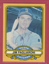 1969 SEATTLE PILOTS JIM PAGLIARONI AUTOGRAPHED SIGNED 1983 RENATA GALASSO CARD