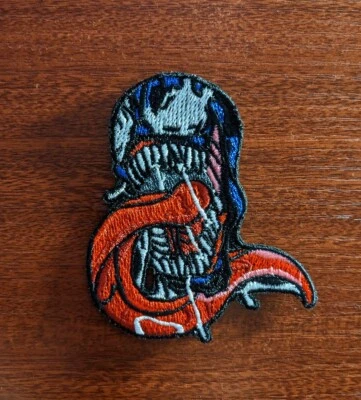Venom Face with Iconic Tongue Comics Spiderman Embroidered Iron On Patch 3x2.5" - Image 1 of 3
