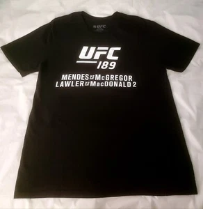 UFC 189 Chad Mendes vs Conor McGregor 2015 Men's Black MMA Shirt Size Medium - Picture 1 of 5