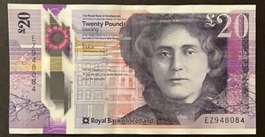 SCOTLAND 2021 : 20 Pounds Bank of Scotland, Cate Cranston. Serial #EZ948084 - Foto 1 di 2
